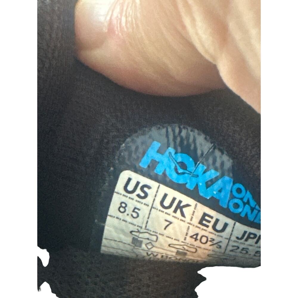 Hoka One One Bondi 7 running shoes in a black and white colorway Us 8.5 - Picture 5 of 7